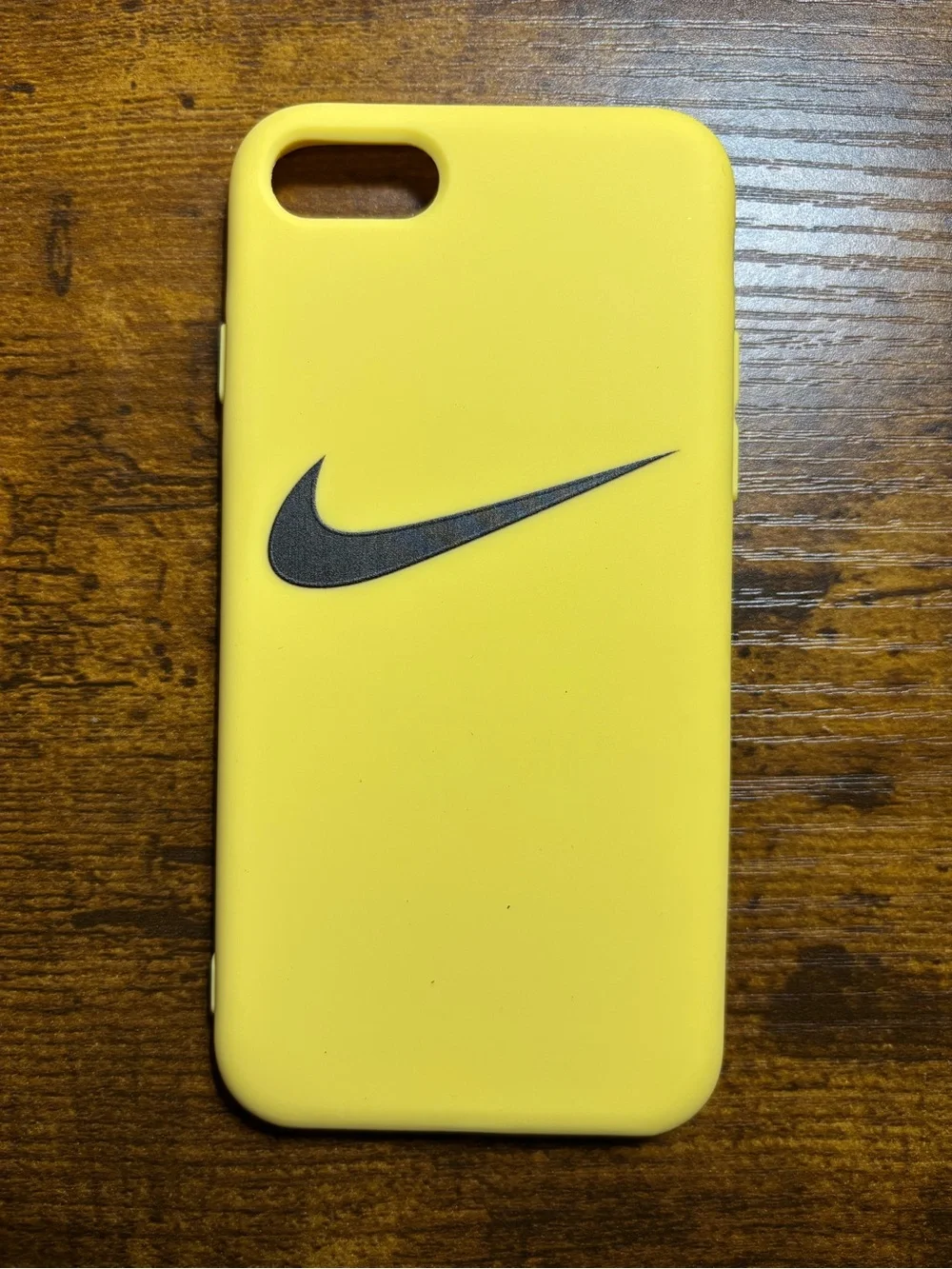 iPhone SE/7/8 Yellow Silicone Phone Case with Black Swoosh Accent⭐️⭐️⭐️